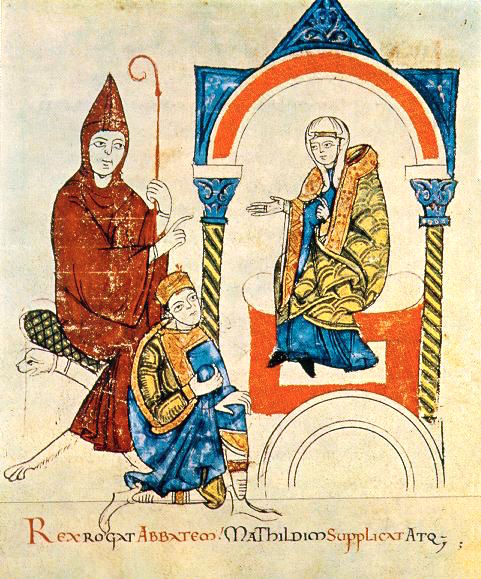 Enrico IV - gregorio VII - Matilde di Canossa.jpg